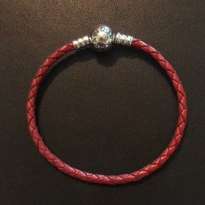 Pandora Red Leather Bracelet
